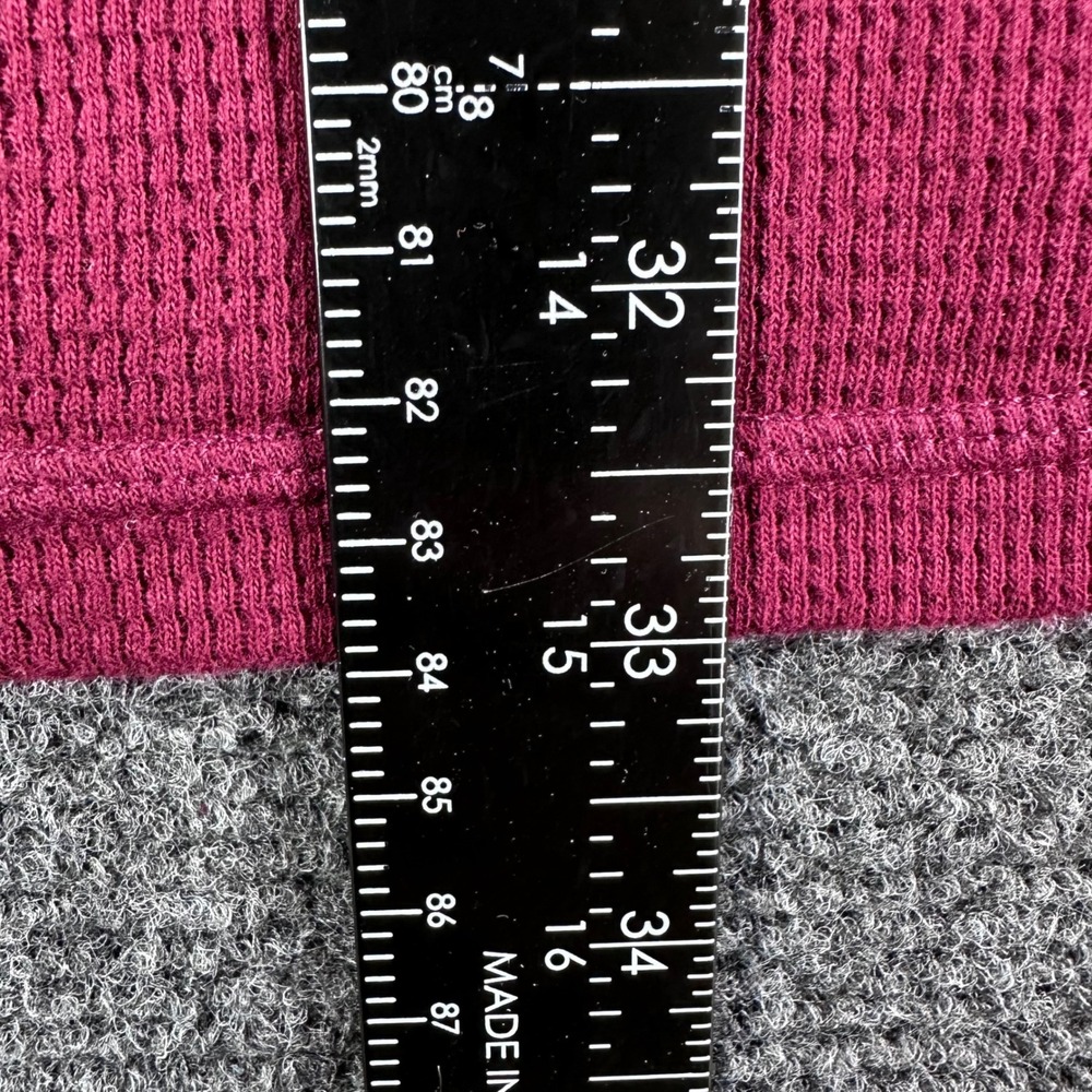 Polo Ralph Lauren Thermal Shirt Mens 2XL XXL Burgundy Waffle Knit Sleepwear Top - Picture 14 of 15